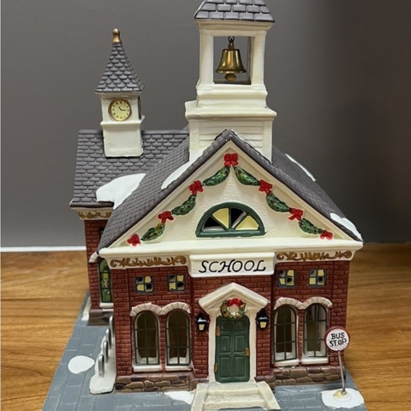 Porcelain Lighted Schoolhouse Decor - Picture 3 of 4
